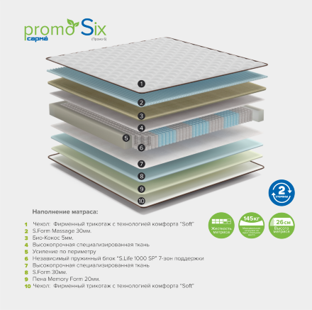 Матрас PROMO SIX 