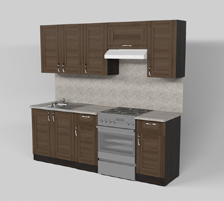 Кухонный гарнитур Кира компакт, 220 см 