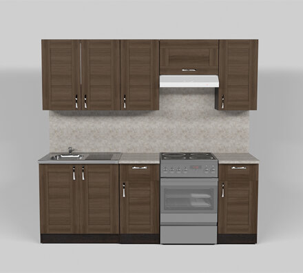 Кухонный гарнитур Кира компакт, 220 см 
