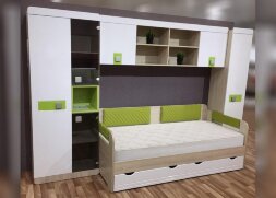 Кровать с комплектом подушек №800.4 Стиль, Лайм