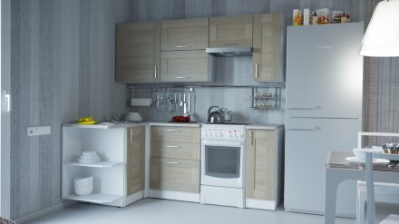 Кухонный гарнитур Лира прайм, 130х210 см 